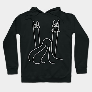 Metal Concert hand horns metal fan Hoodie